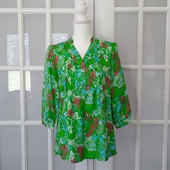 Elizabeth McKay Charlotte Silk Popover Blouse Size - 2 - Picture 3 of 16